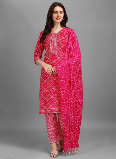 LV New Designer Cotton Daily Wear Women Salwar Suit Collection LV114-PINK